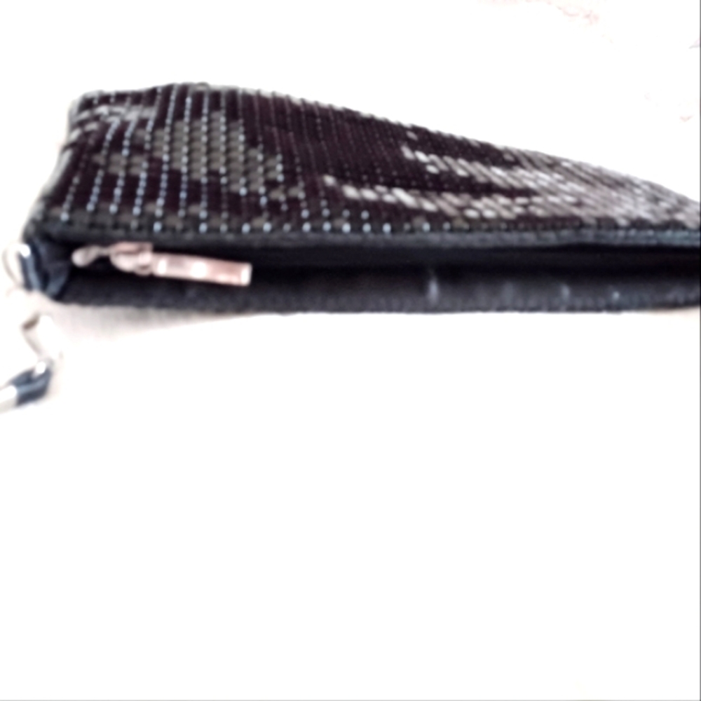 Black Beaded bag with mini wristlet